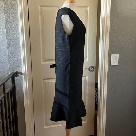 HERVE LEGER The Sophie Black Bandage Dress NWT XL - Picture 5 of 7